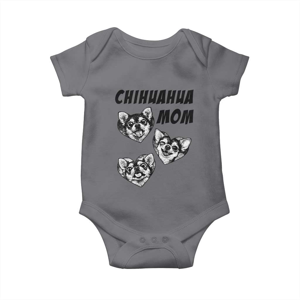 Proud Chihuahua Mom Baby Onesie Ankle Biter Dog Lover TS12 Charcoal Print Your Wear