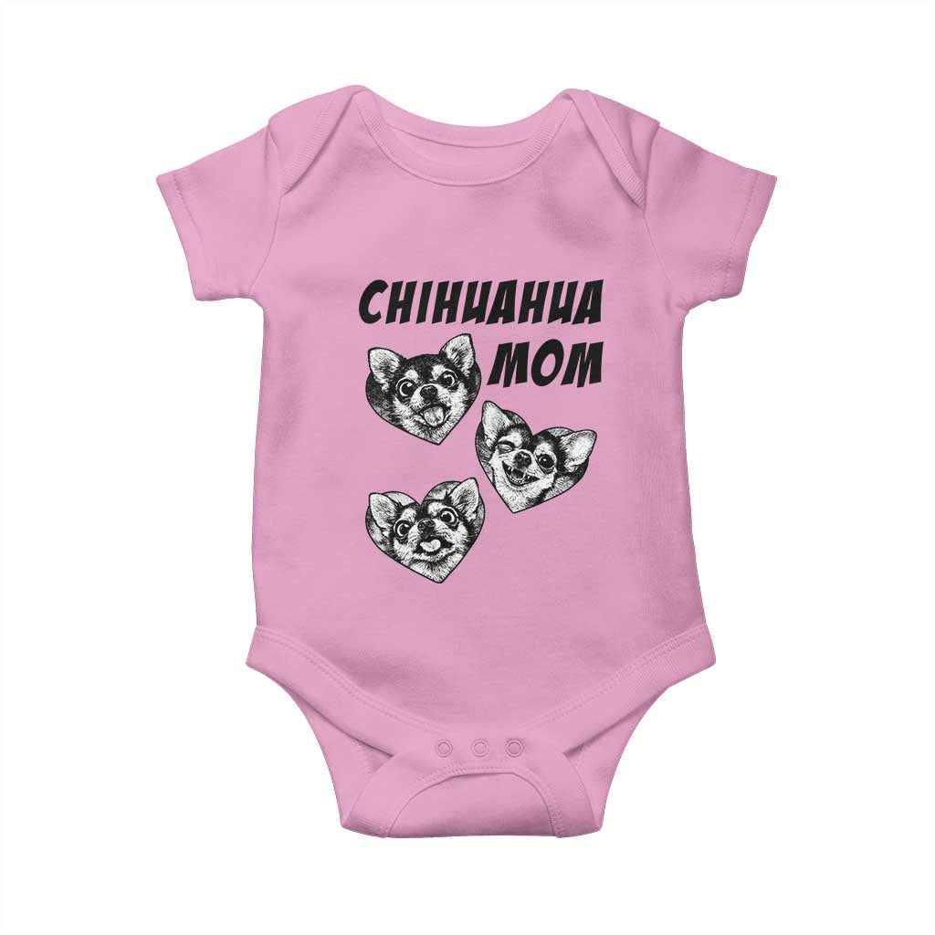 Proud Chihuahua Mom Baby Onesie Ankle Biter Dog Lover TS12 Light Pink Print Your Wear