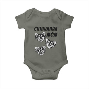 Proud Chihuahua Mom Baby Onesie Ankle Biter Dog Lover TS12 Military Green Print Your Wear