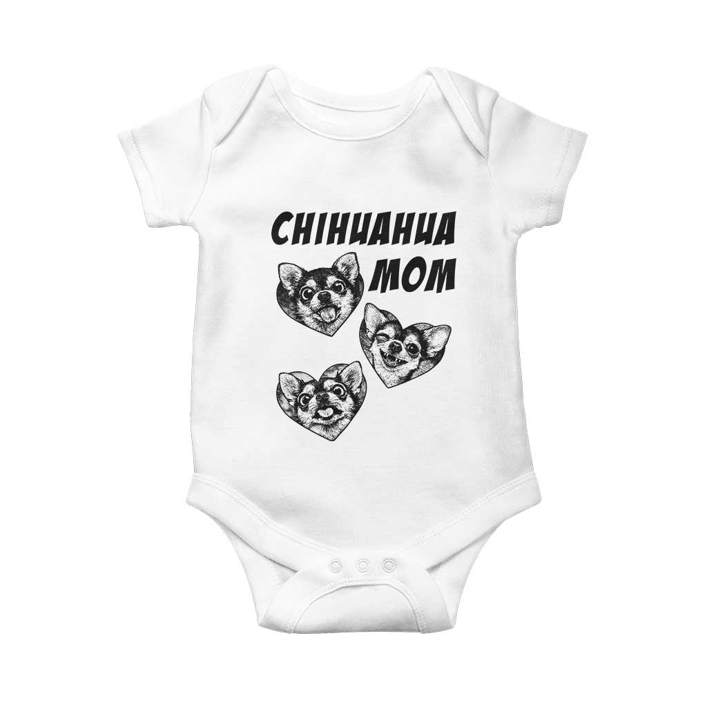 Proud Chihuahua Mom Baby Onesie Ankle Biter Dog Lover TS12 White Print Your Wear