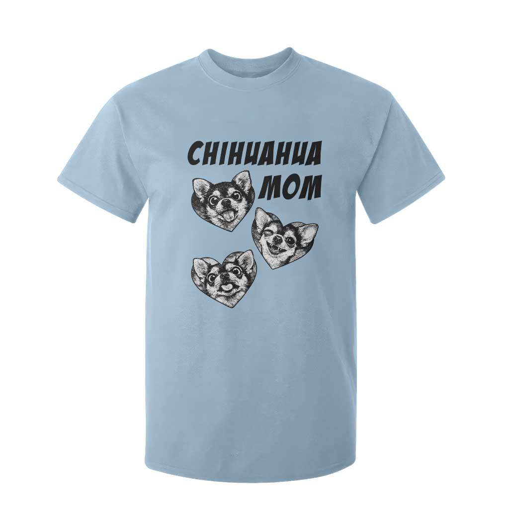 Proud Chihuahua Mom T Shirt For Kid Ankle Biter Dog Lover TS12 Light Blue Print Your Wear