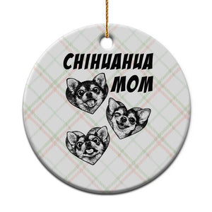 Proud Chihuahua Mom Ceramic Ornament Ankle Biter Dog Lover TS12 1pc Christmas Plaid Print Your Wear