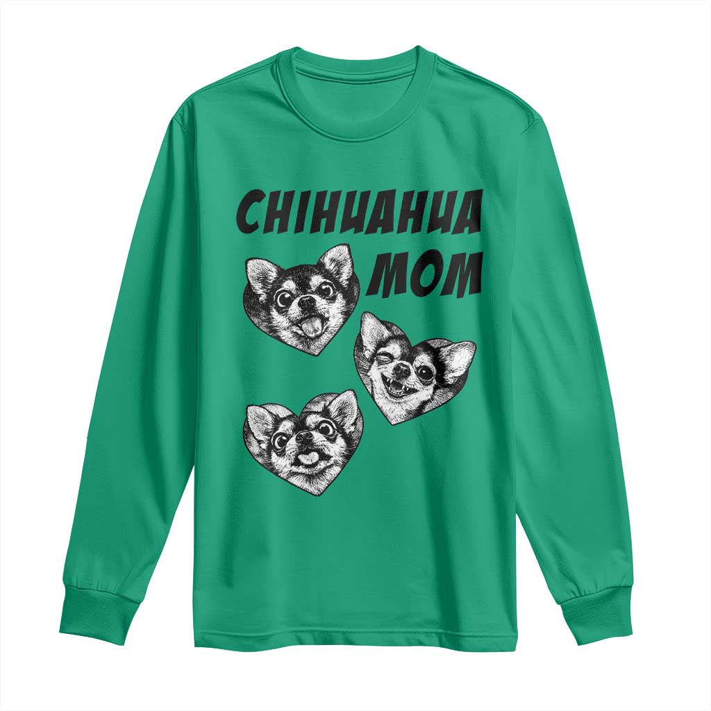 Proud Chihuahua Mom Long Sleeve Shirt Ankle Biter Dog Lover TS12 Irish Green Print Your Wear