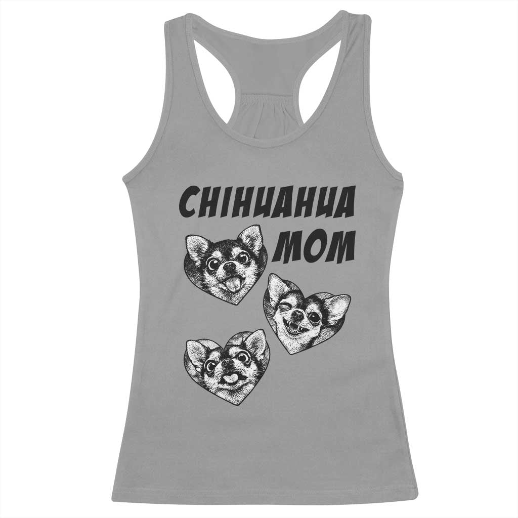 Proud Chihuahua Mom Racerback Tank Top Ankle Biter Dog Lover TS12 Sport Gray Print Your Wear