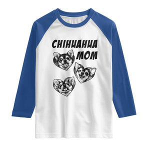 Proud Chihuahua Mom Raglan Shirt Ankle Biter Dog Lover TS12 White Royal Print Your Wear