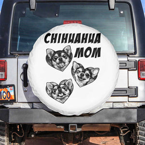 Proud Chihuahua Mom Spare Tire Cover Ankle Biter Dog Lover TS12 No hole White Print Your Wear