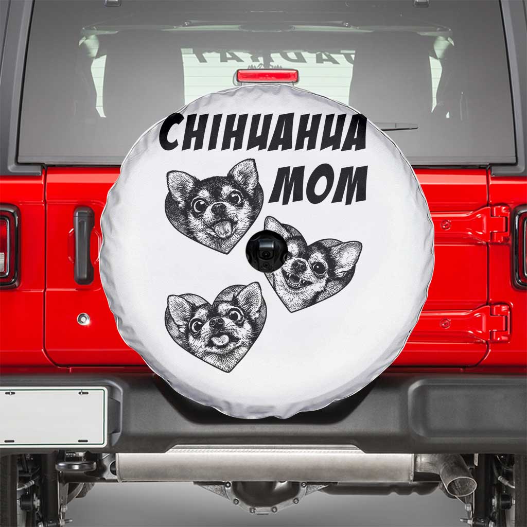 Proud Chihuahua Mom Spare Tire Cover Ankle Biter Dog Lover TS12 White Print Your Wear