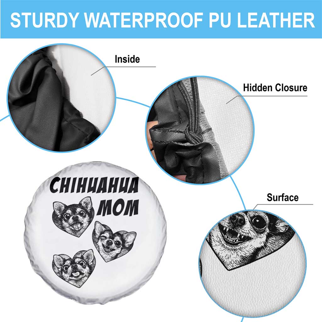 Proud Chihuahua Mom Spare Tire Cover Ankle Biter Dog Lover TS12 Print Your Wear