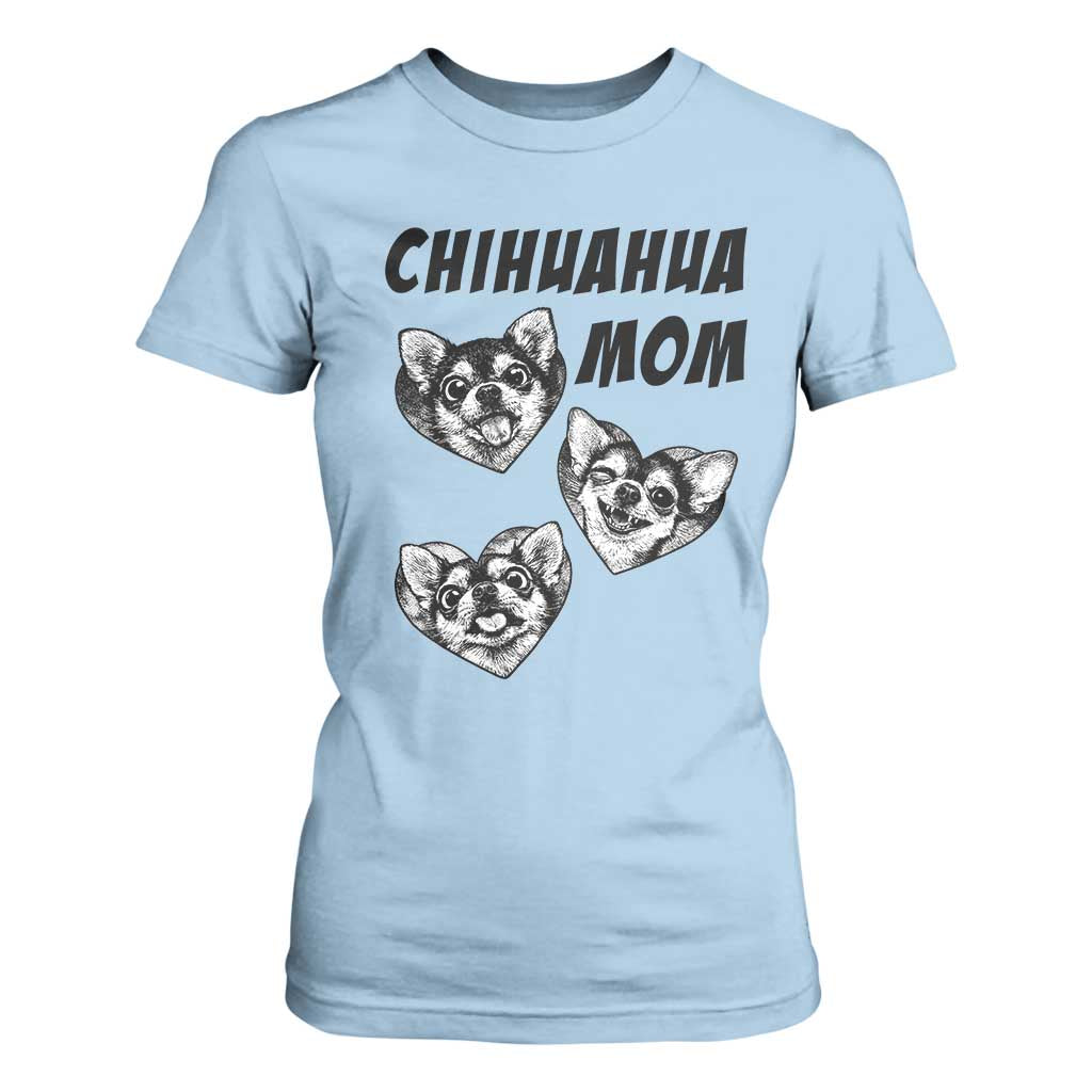 Proud Chihuahua Mom T Shirt For Women Ankle Biter Dog Lover TS12 Light Blue Print Your Wear