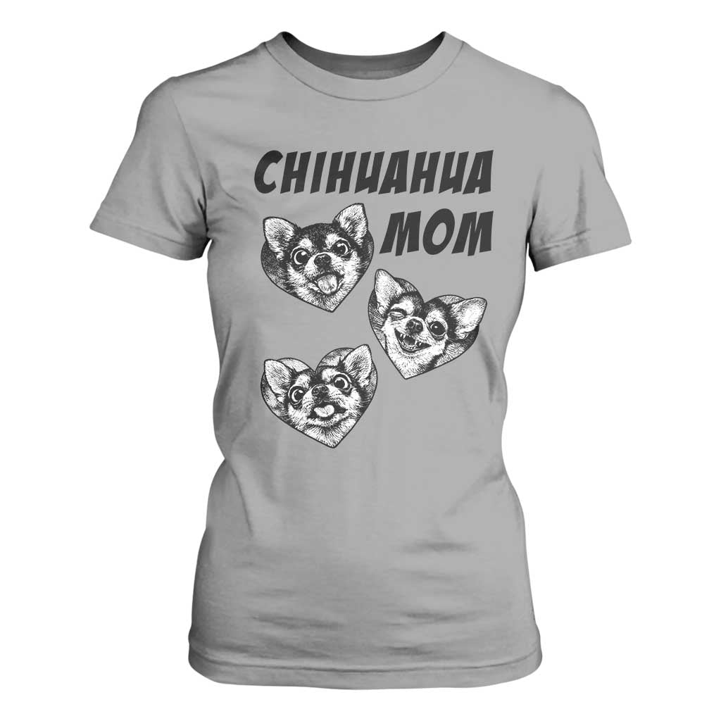 Proud Chihuahua Mom T Shirt For Women Ankle Biter Dog Lover TS12 Sport Gray Print Your Wear