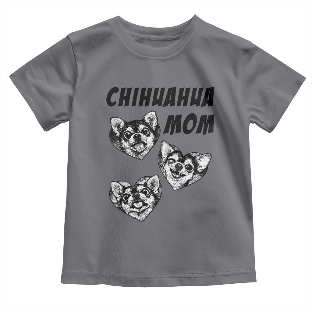 Proud Chihuahua Mom Toddler T Shirt Ankle Biter Dog Lover TS12 Charcoal Print Your Wear