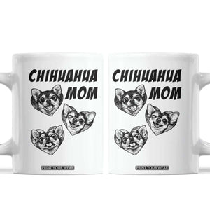 Proud Chihuahua Mom Coffee Mug Ankle Biter Dog Lover TS12 White Print Your Wear