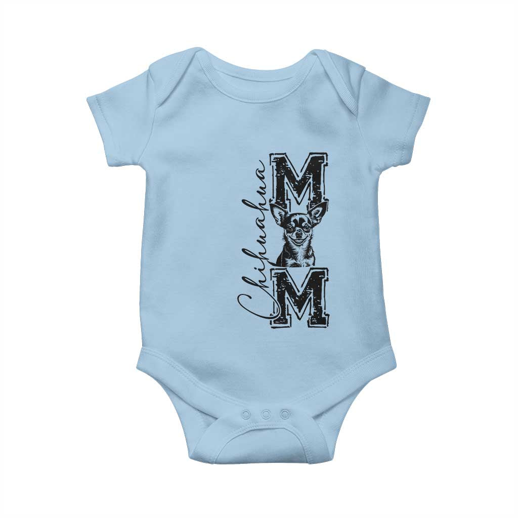 Chihuahua Mom Gift Baby Onesie Mothers Day Dog Lover TS12 Light Blue Print Your Wear