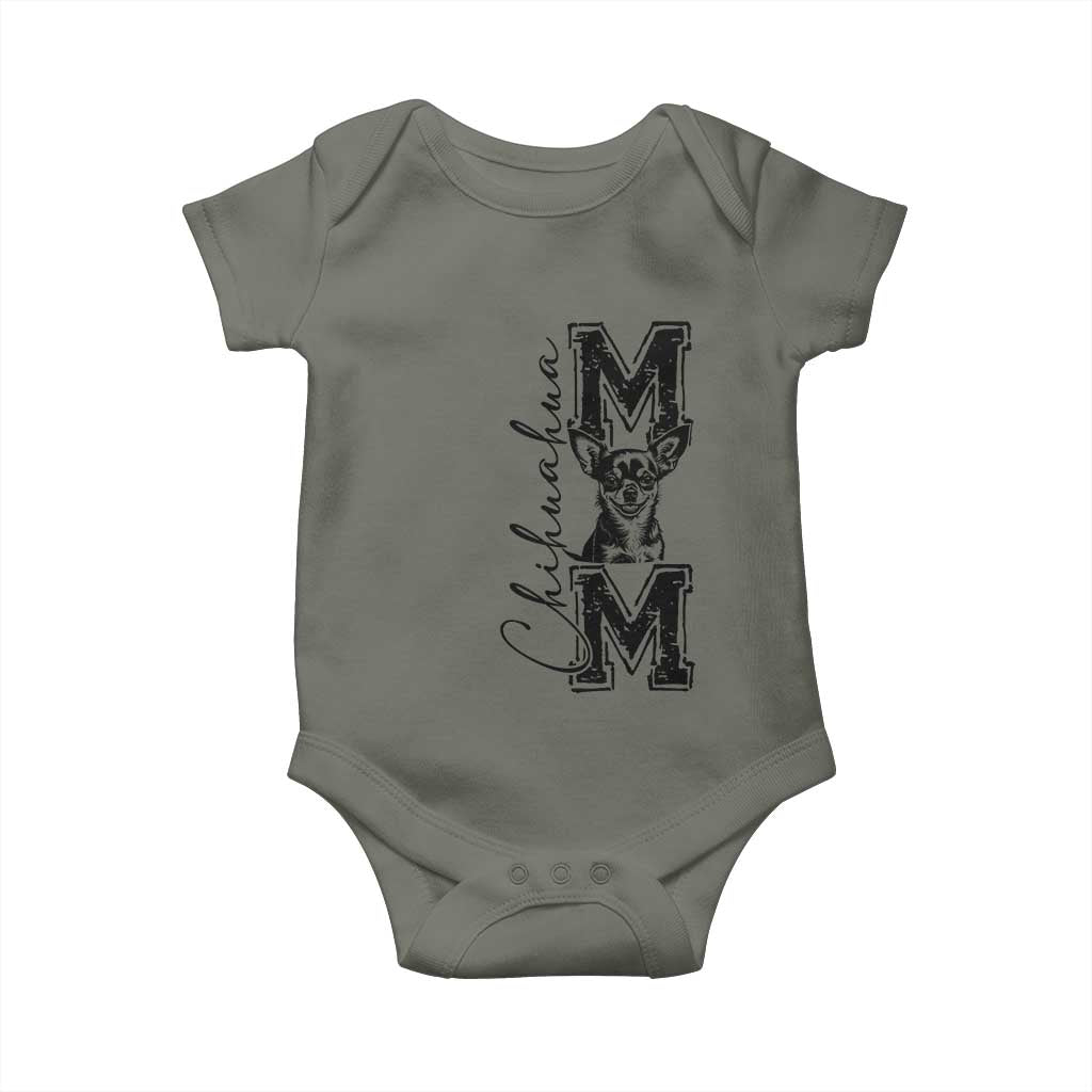 Chihuahua Mom Gift Baby Onesie Mothers Day Dog Lover TS12 Military Green Print Your Wear