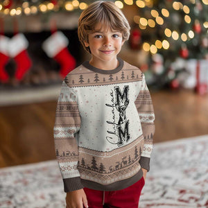 Chihuahua Mom Gift Ugly Christmas Sweater Mothers Day Dog Lover TS12 Mocha Mousse Print Your Wear