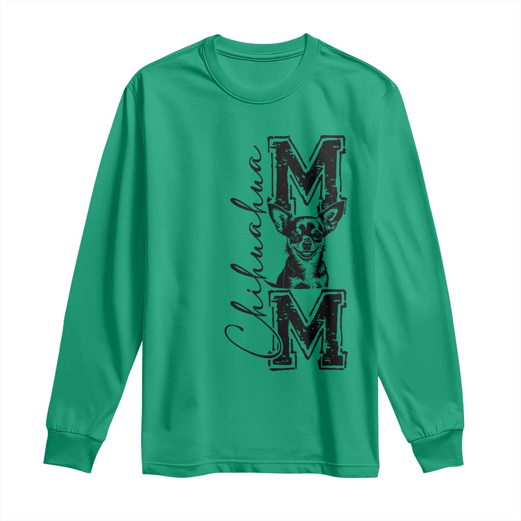 Chihuahua Mom Gift Long Sleeve Shirt Mothers Day Dog Lover TS12 Irish Green Print Your Wear