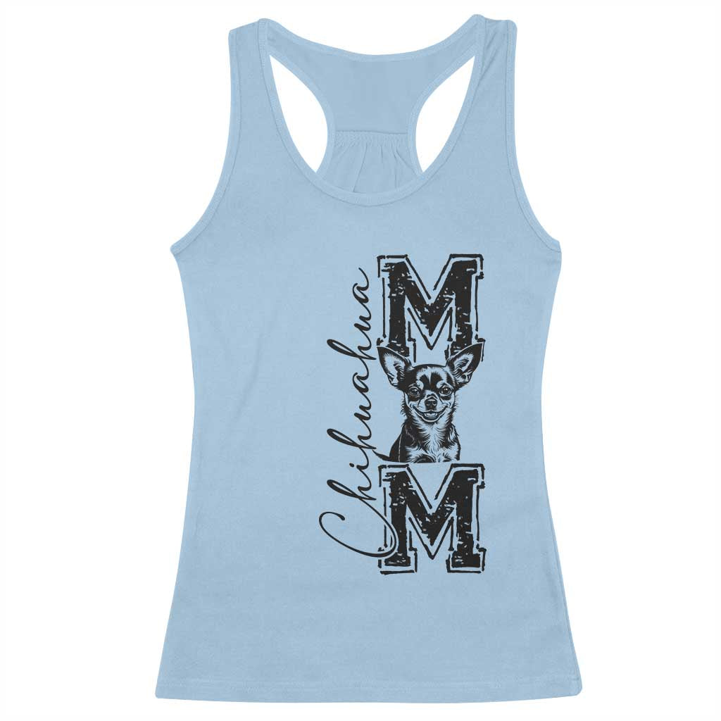 Chihuahua Mom Gift Racerback Tank Top Mothers Day Dog Lover TS12 Light Blue Print Your Wear