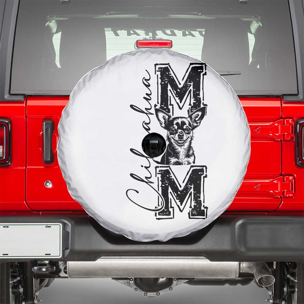 Chihuahua Mom Gift Spare Tire Cover Mothers Day Dog Lover TS12 White Print Your Wear