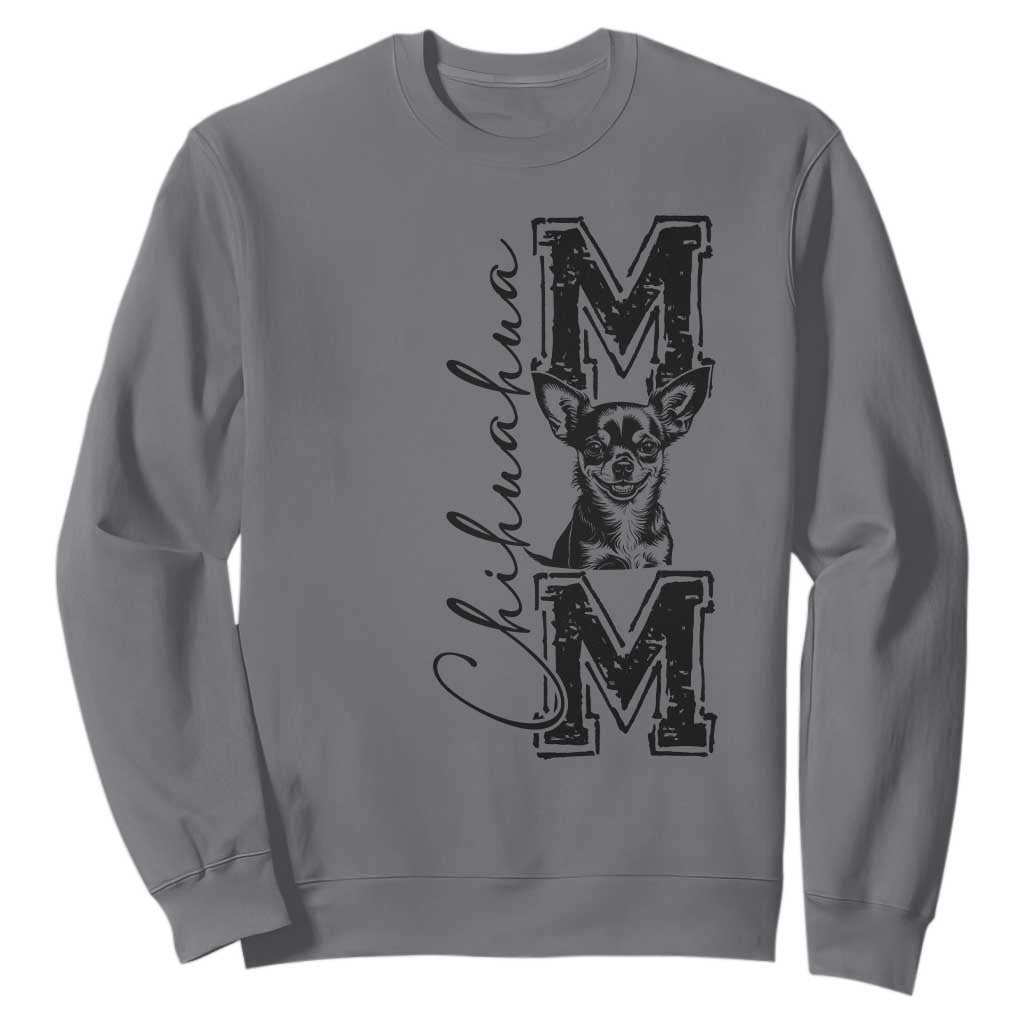 Chihuahua Mom Gift Sweatshirt Mothers Day Dog Lover TS12 Charcoal Print Your Wear