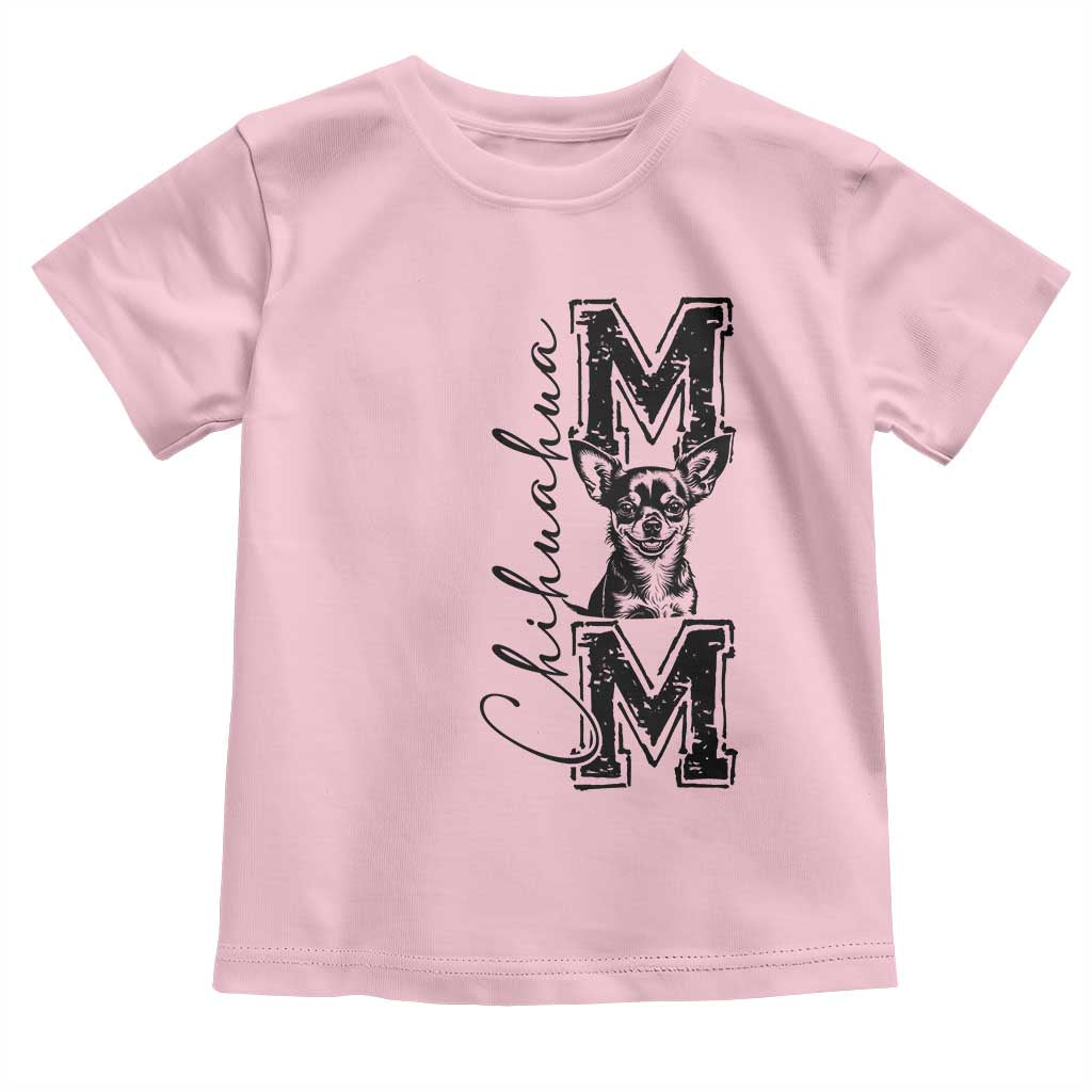 Chihuahua Mom Gift Toddler T Shirt Mothers Day Dog Lover TS12 Light Pink Print Your Wear