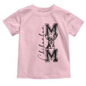 Chihuahua Mom Gift Toddler T Shirt Mothers Day Dog Lover TS12 Light Pink Print Your Wear