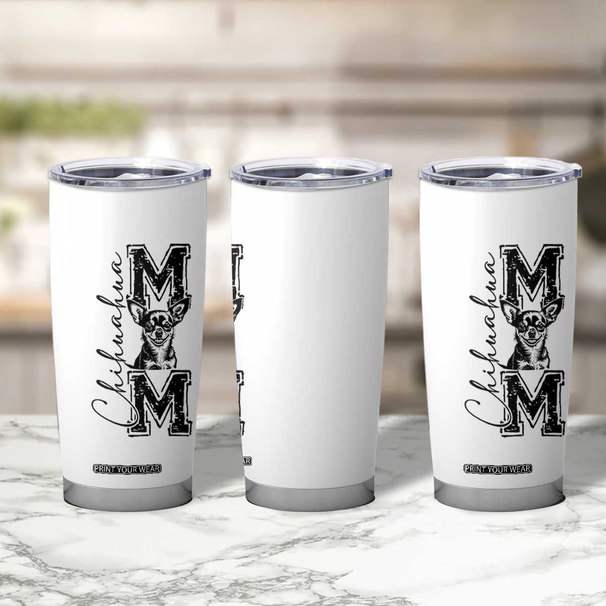 Chihuahua Mom Gift Tumbler Cup Mothers Day Dog Lover TS12 Print Your Wear
