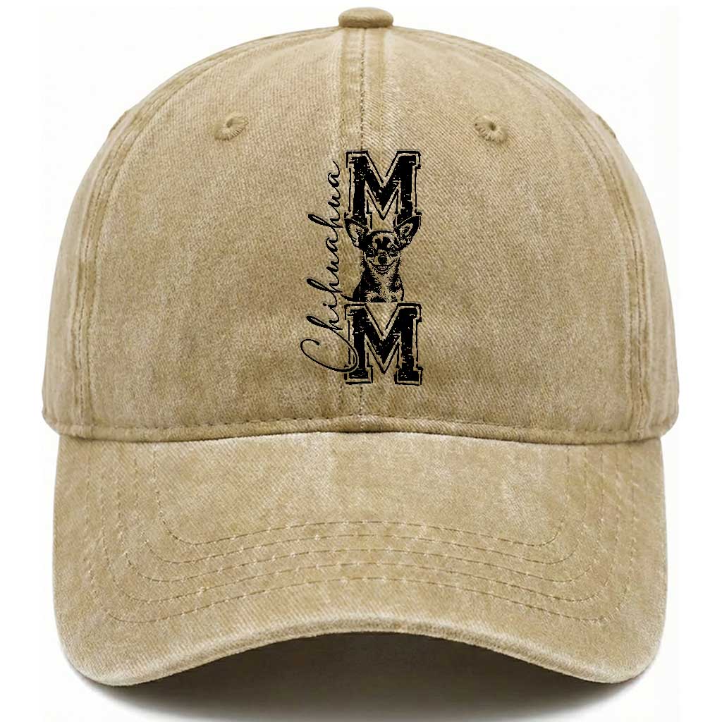 Chihuahua Mom Gift Washed Cotton Baseball Cap Mothers Day Dog Lover TS12 Print Your Wear
