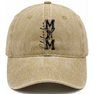 Chihuahua Mom Gift Washed Cotton Baseball Cap Mothers Day Dog Lover TS12 Print Your Wear