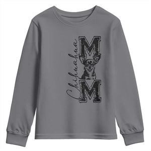 Chihuahua Mom Gift Youth Sweatshirt Mothers Day Dog Lover TS12 Charcoal Print Your Wear