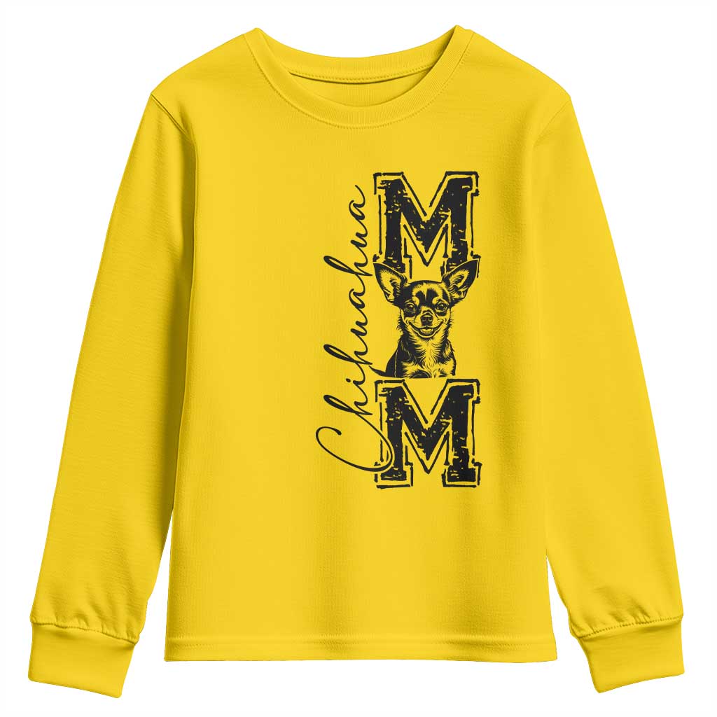 Chihuahua Mom Gift Youth Sweatshirt Mothers Day Dog Lover TS12 Daisy Print Your Wear