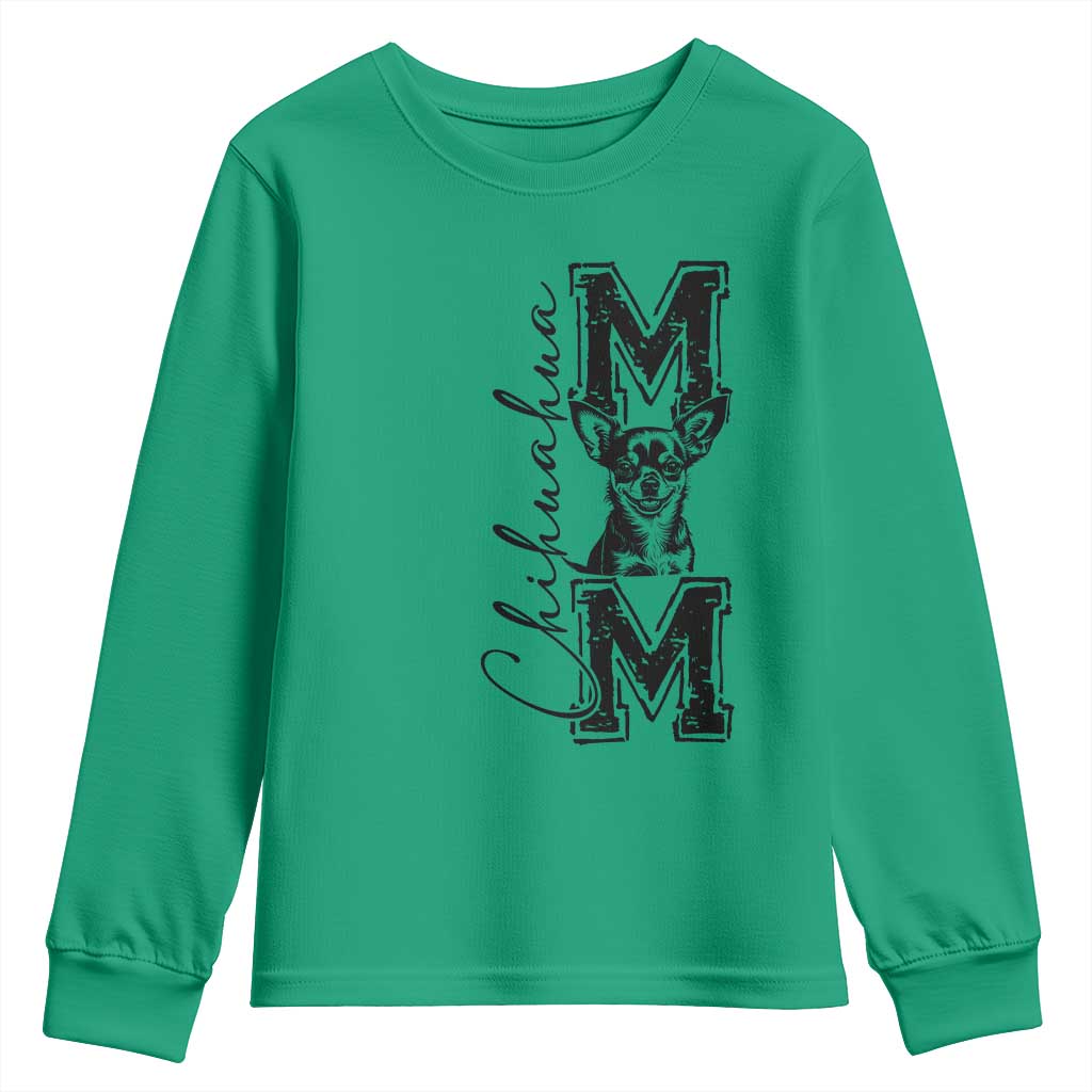 Chihuahua Mom Gift Youth Sweatshirt Mothers Day Dog Lover TS12 Irish Green Print Your Wear