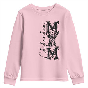 Chihuahua Mom Gift Youth Sweatshirt Mothers Day Dog Lover TS12 Light Pink Print Your Wear