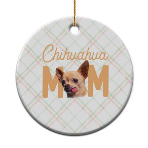 Proud Dog Mom Chihuahua Ceramic Ornament Mothers Day Lover Gift TS12 1pc Christmas Plaid Print Your Wear