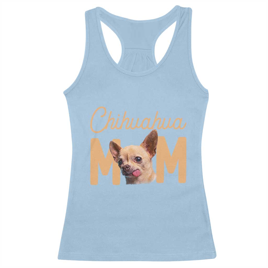 Proud Dog Mom Chihuahua Racerback Tank Top Mothers Day Lover Gift TS12 Light Blue Print Your Wear
