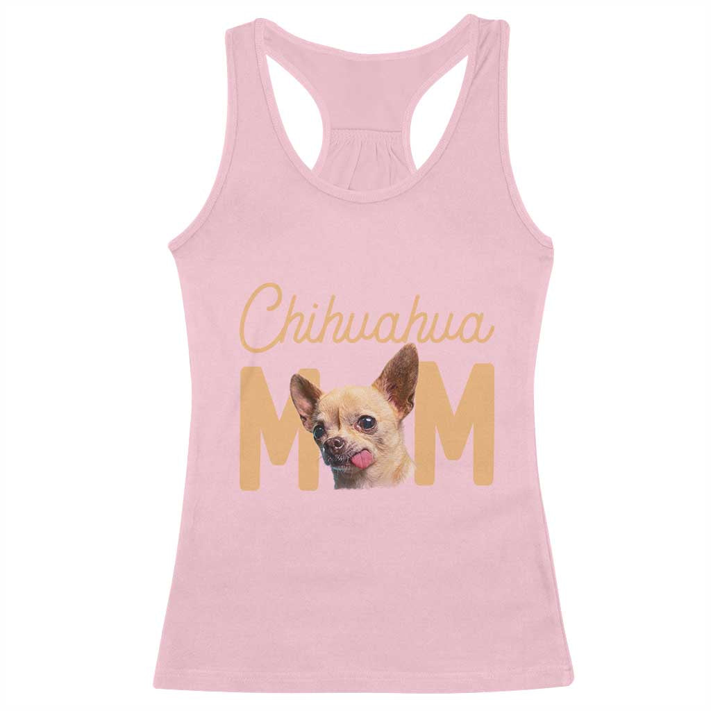 Proud Dog Mom Chihuahua Racerback Tank Top Mothers Day Lover Gift TS12 Light Pink Print Your Wear