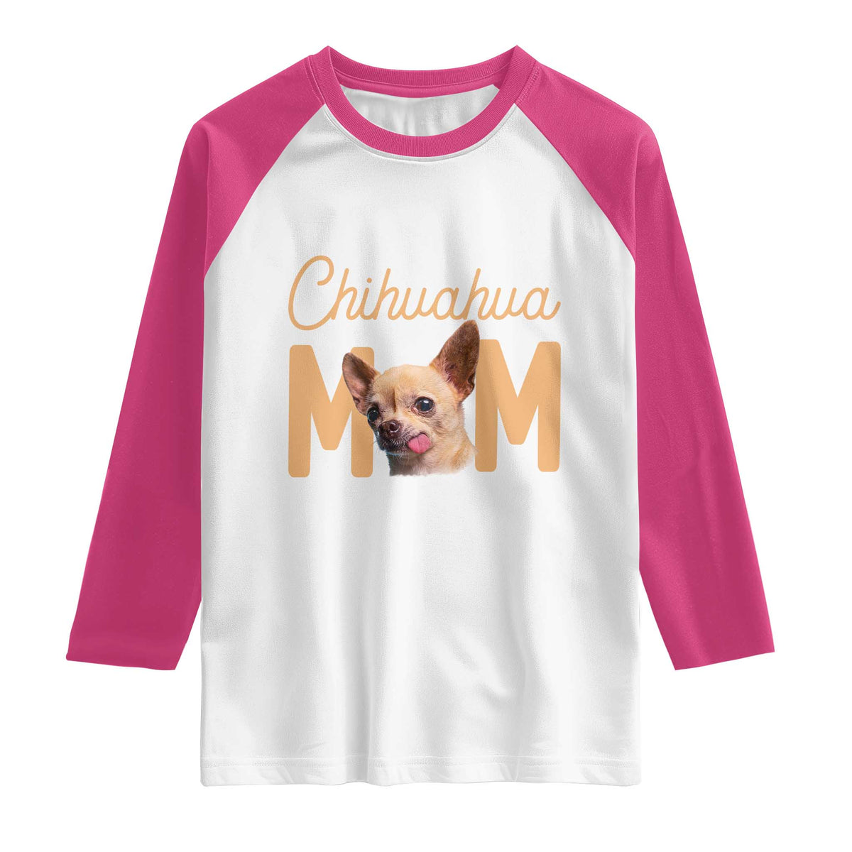 Proud Dog Mom Chihuahua Raglan Shirt Mothers Day Lover Gift TS12 White Heliconia Print Your Wear
