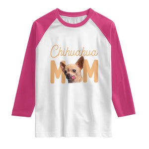 Proud Dog Mom Chihuahua Raglan Shirt Mothers Day Lover Gift TS12 White Heliconia Print Your Wear