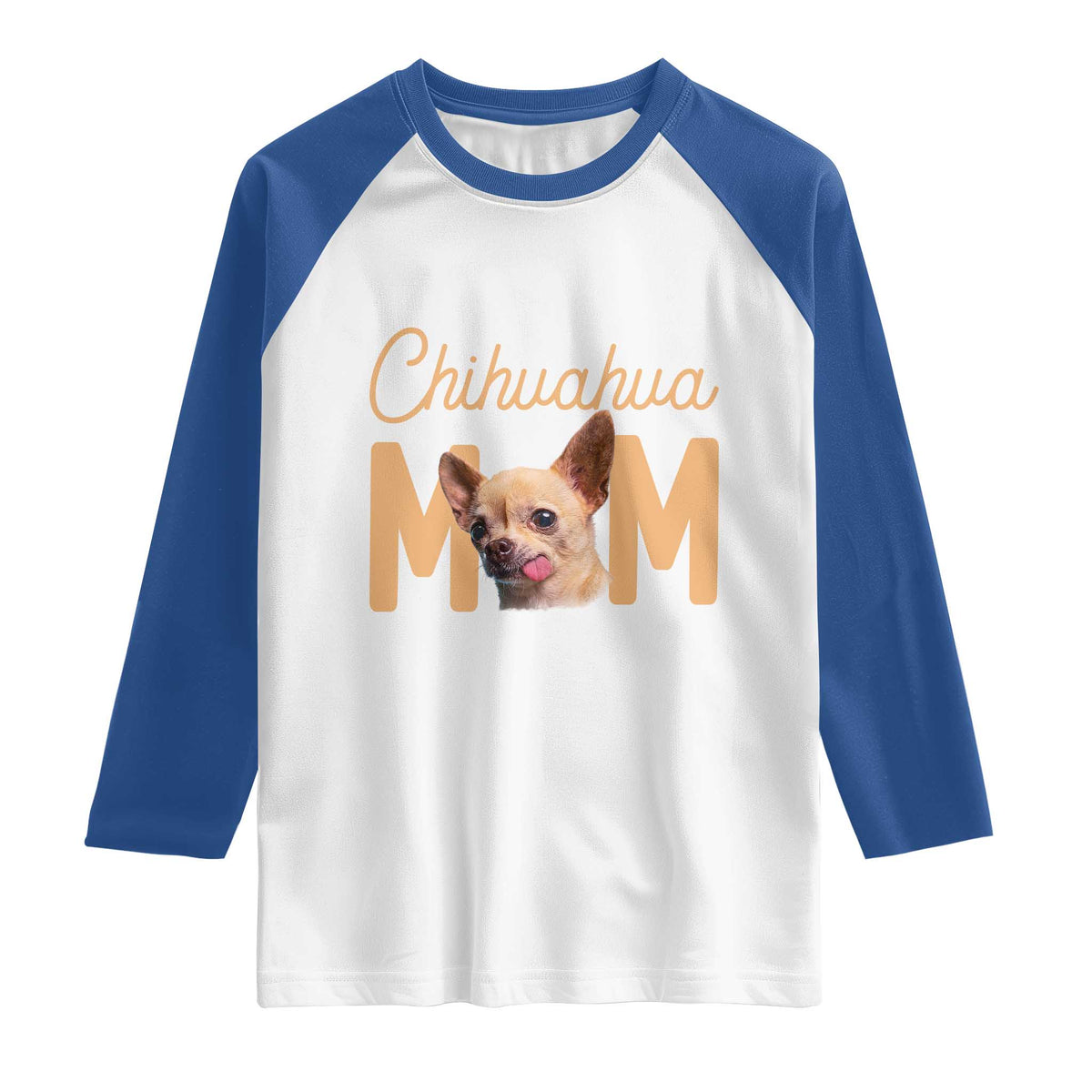 Proud Dog Mom Chihuahua Raglan Shirt Mothers Day Lover Gift TS12 White Royal Print Your Wear