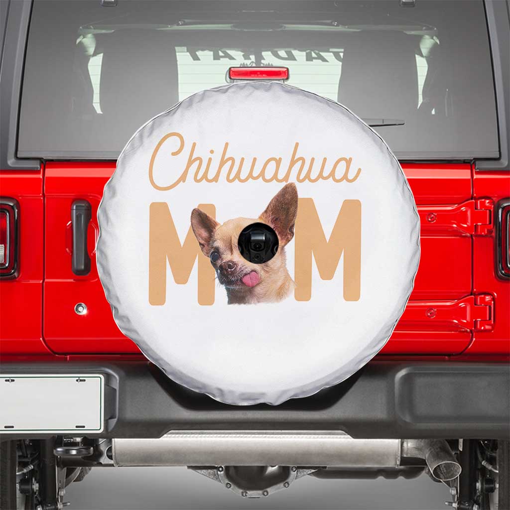 Proud Dog Mom Chihuahua Spare Tire Cover Mothers Day Lover Gift TS12 White Print Your Wear
