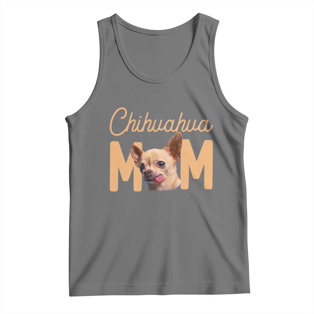 Proud Dog Mom Chihuahua Tank Top Mothers Day Lover Gift TS12 Black Heather Print Your Wear