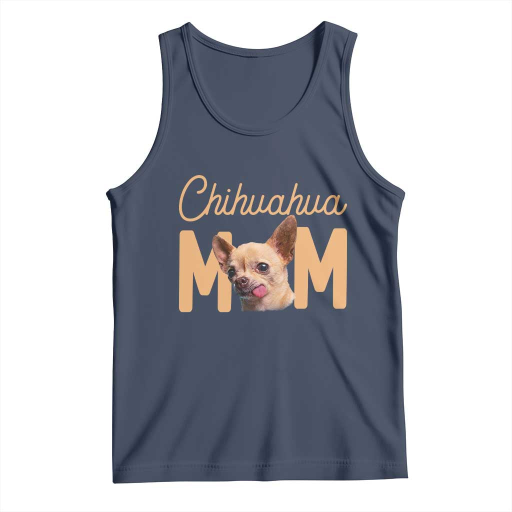 Proud Dog Mom Chihuahua Tank Top Mothers Day Lover Gift TS12 Navy Print Your Wear