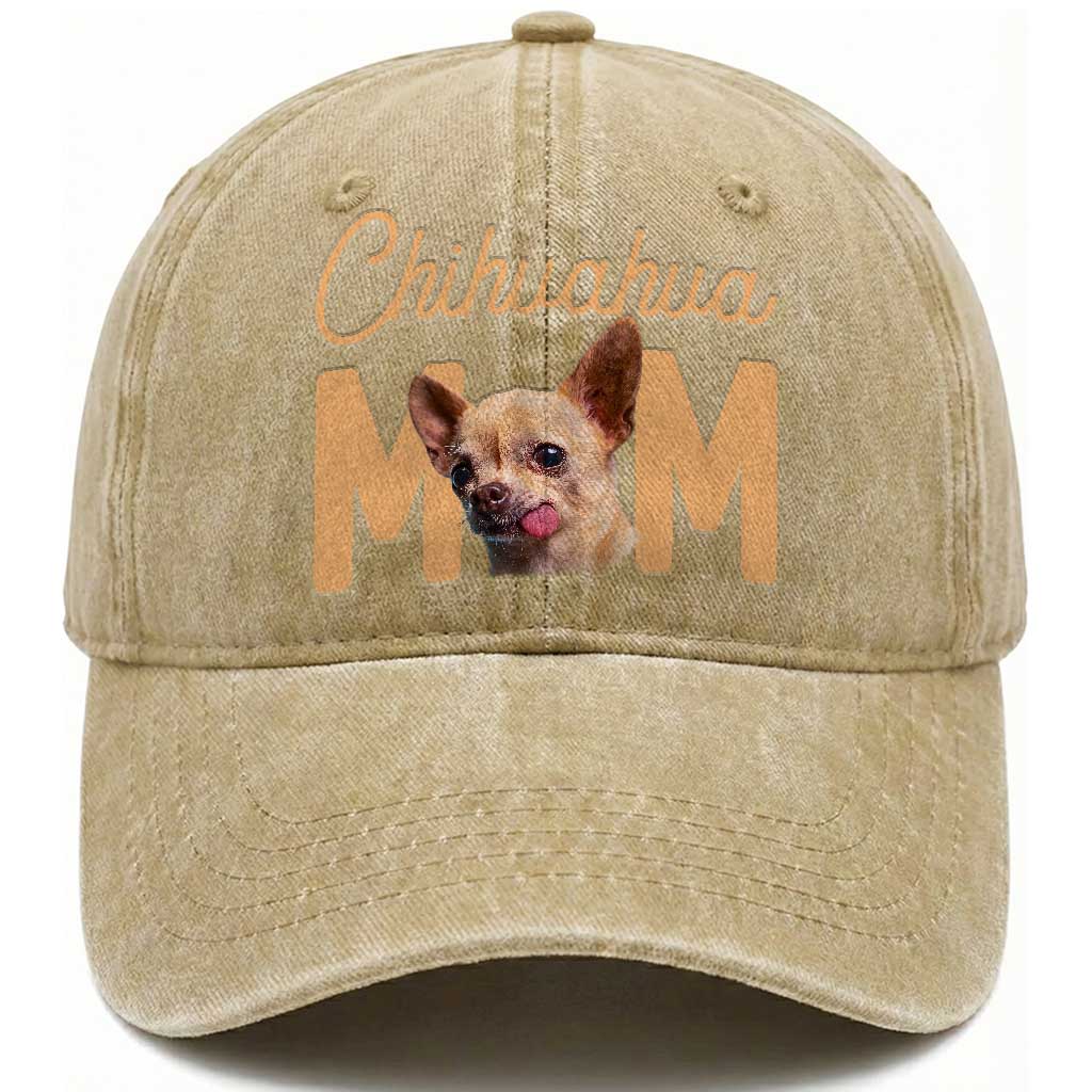 Proud Dog Mom Chihuahua Washed Cotton Baseball Cap Mothers Day Lover Gift TS12 Print Your Wear