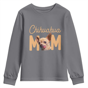 Proud Dog Mom Chihuahua Youth Sweatshirt Mothers Day Lover Gift TS12 Charcoal Print Your Wear