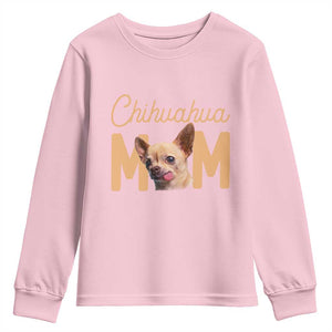 Proud Dog Mom Chihuahua Youth Sweatshirt Mothers Day Lover Gift TS12 Light Pink Print Your Wear