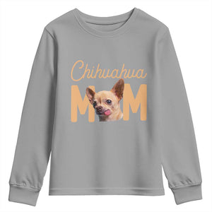 Proud Dog Mom Chihuahua Youth Sweatshirt Mothers Day Lover Gift TS12 Sport Gray Print Your Wear