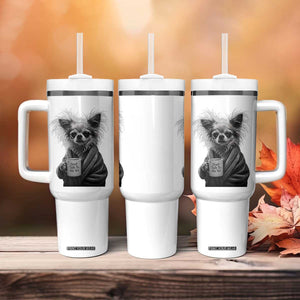 Funny Chihuahua Coffee Lover Tumbler With Handle Do Not Talk To Me Yet TS12 Print Your Wear