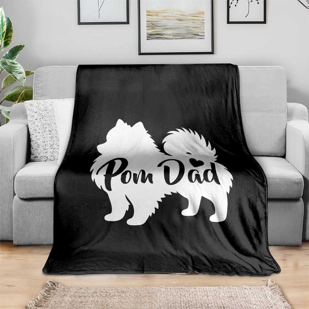 Proud Pomeranian Dad Throw Blanket Small Breed Dog Owner Gift TS12 Print Your Wear