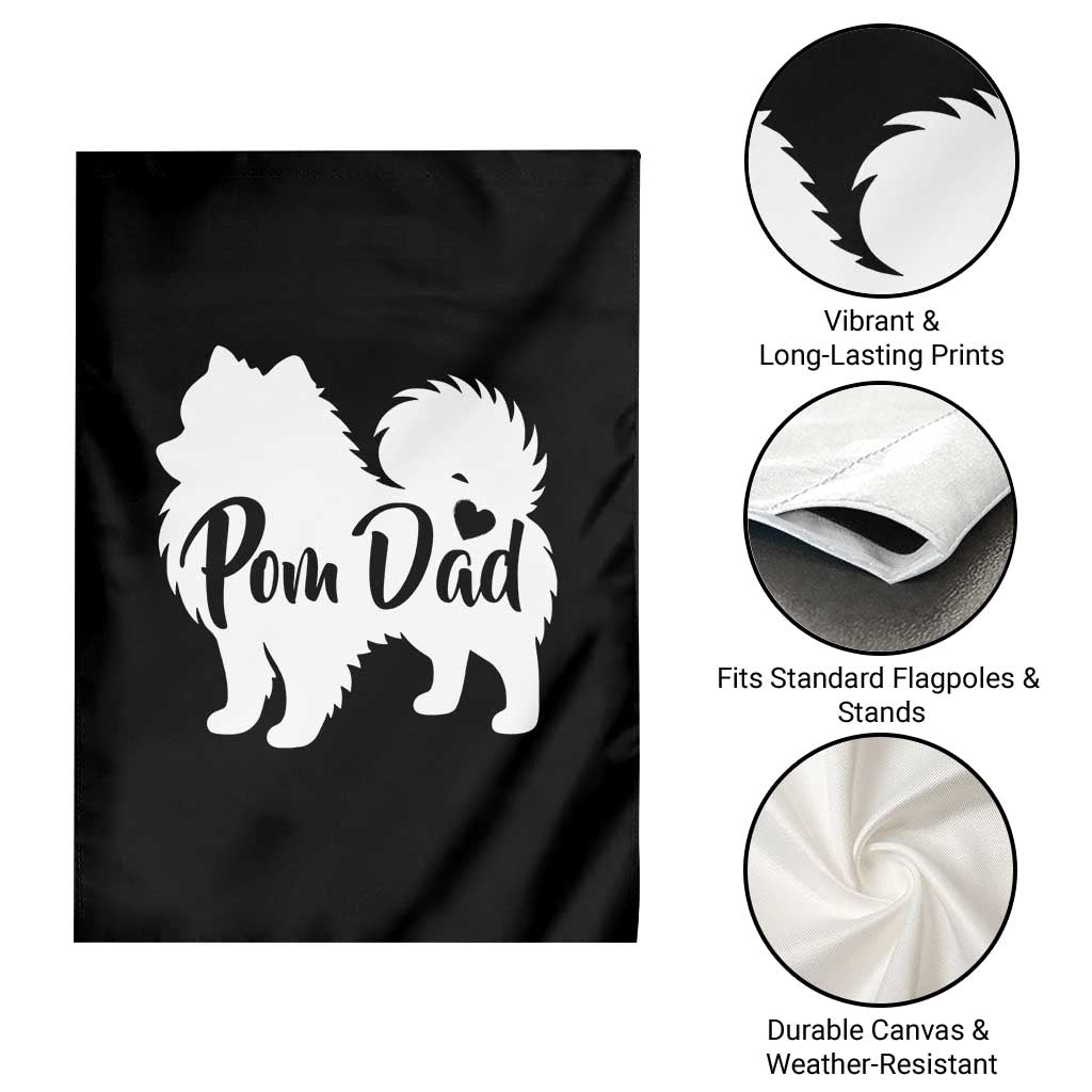 Proud Pomeranian Dad Garden Flag Small Breed Dog Owner Gift TS12 Print Your Wear