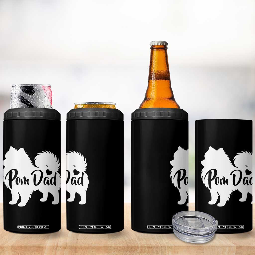 Proud Pomeranian Dad 4 in 1 Can Cooler Tumbler Small Breed Dog Owner Gift TS12 Print Your Wear