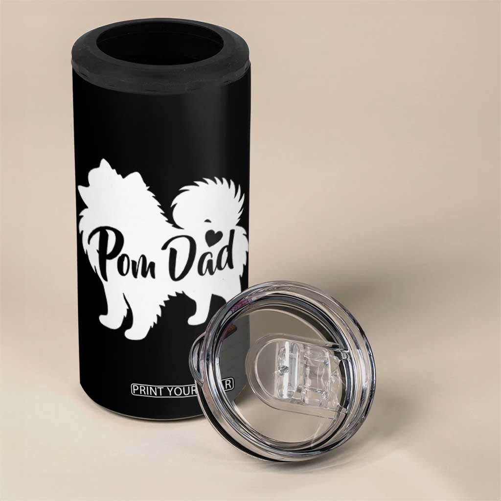 Proud Pomeranian Dad 4 in 1 Can Cooler Tumbler Small Breed Dog Owner Gift TS12 Print Your Wear